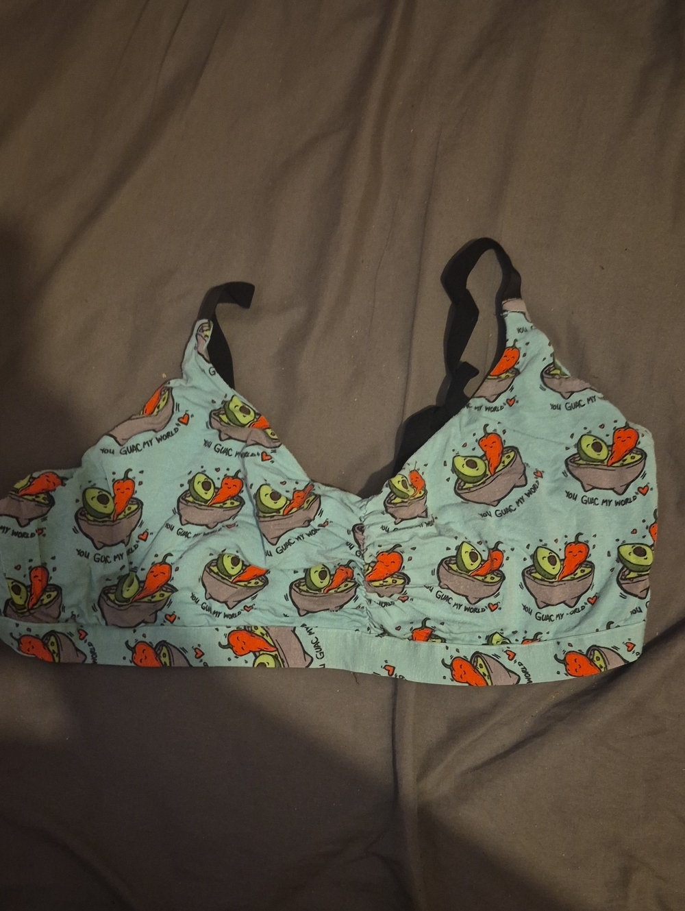 MeUndies Light Blue Bralette with Avocado Print